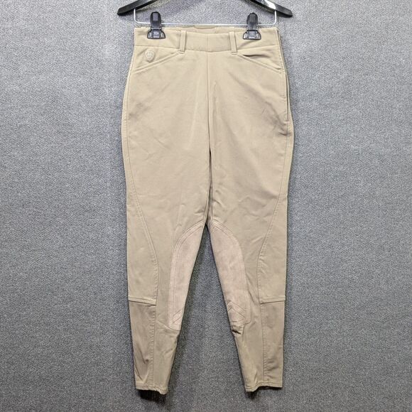 Ariat Pro Riding Pants Youth 22R Equestrian Breeches Reinforced Coolmax Tan - Picture 1 of 16